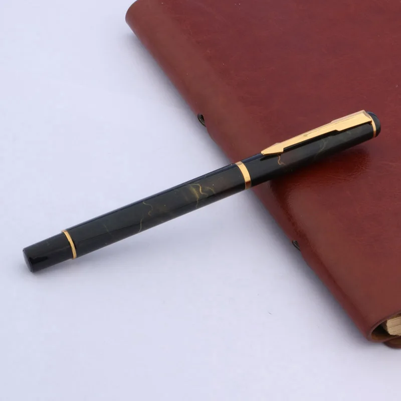 BAOER 801 металлический черный цвет золото M искусственная кожа|gift fountain pen|fountain penbaoer |