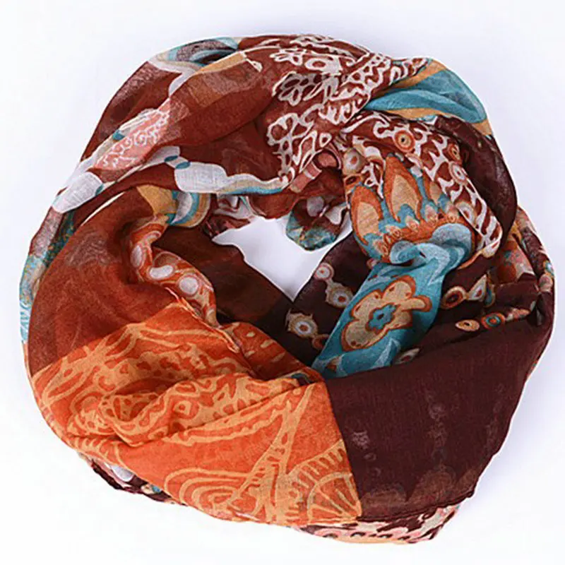 

Guttavalli New Winter Female Dot Ring Shawl Fashion Women Flower Stripe Infinity Scarves Nice Chevron Plaid Chevron Loop Scarf