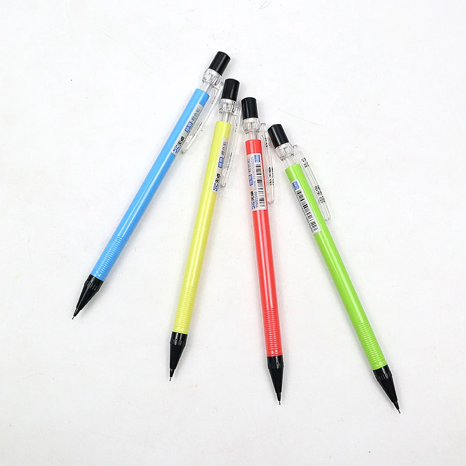Механические карандаши свежих цветов, 4 шт., 0,5 мм, заправка 2B, автоматические карандаши для студентов, принадлежности для рисования эскизов, отправка 2 заправки