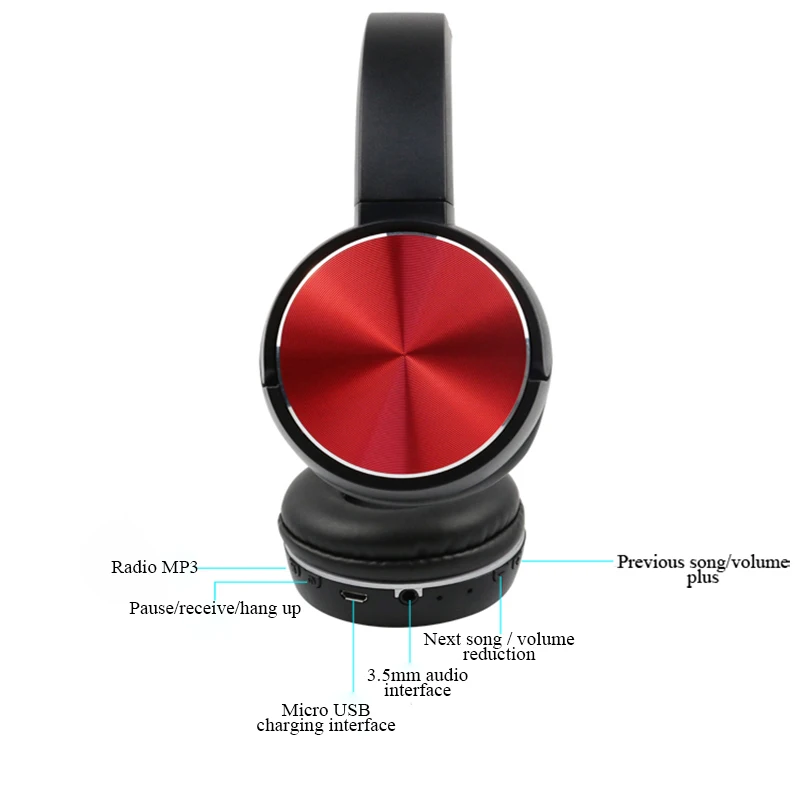 Беспроводные Bluetooth большие наушники активные с шумоподавлением вращающаяся
