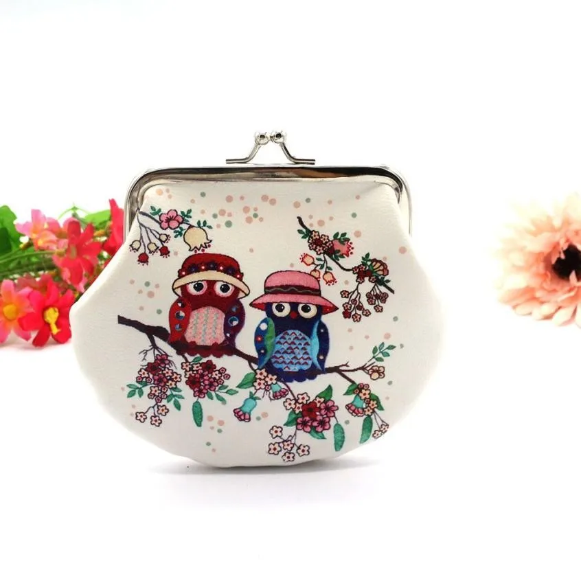

Female Short Wallet Women Lady Retro Vintage Owl Leather Small Wallet Hasp Purse Lovely Leather Short Women Wallet Carteras #YL