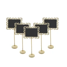 5 шт./лот выдолбленная борода квадратная доска мини Свадебная вечеринка Декор деревянная доска Памятка доска