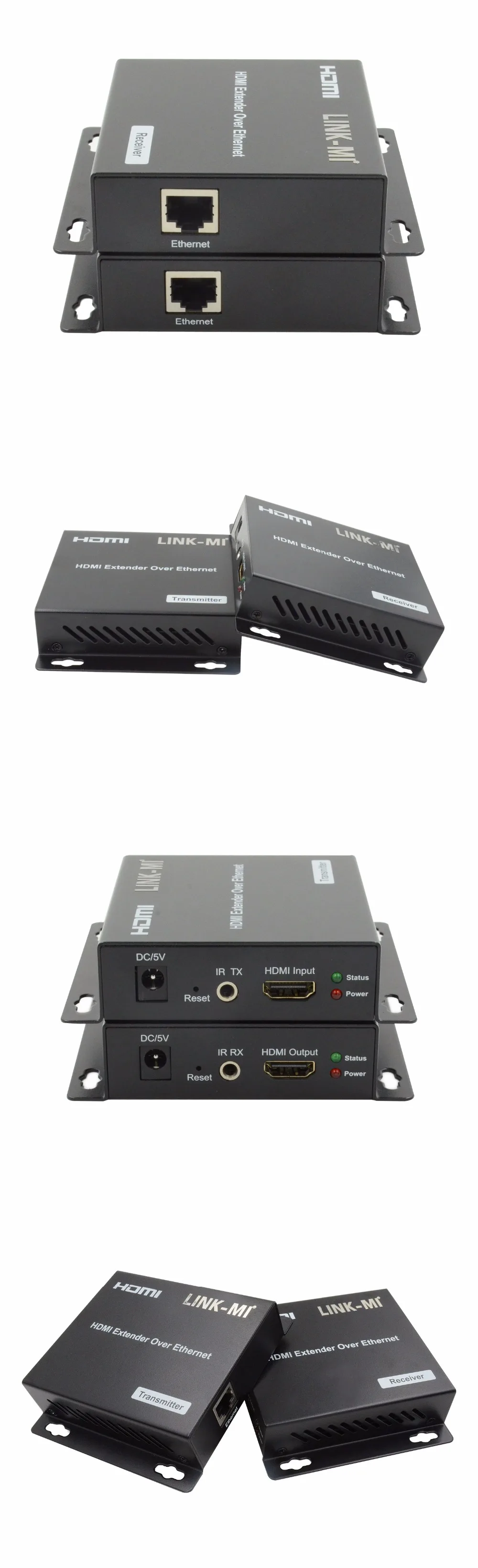 LINK-MI LM-EX22 120 m hdmi-удлинитель Протокола по IP передатчик приемник Поддержка точка-точка, точка-много и много-много 1080 P