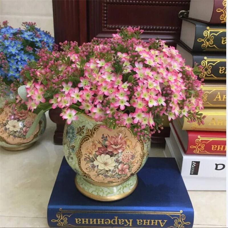  Rose Fake Artificial Silk Flower Wedding Party Bridal Bouquet Home Decor 72 Heads Waterproof beautiful Decor hot sale C0312# 0 06