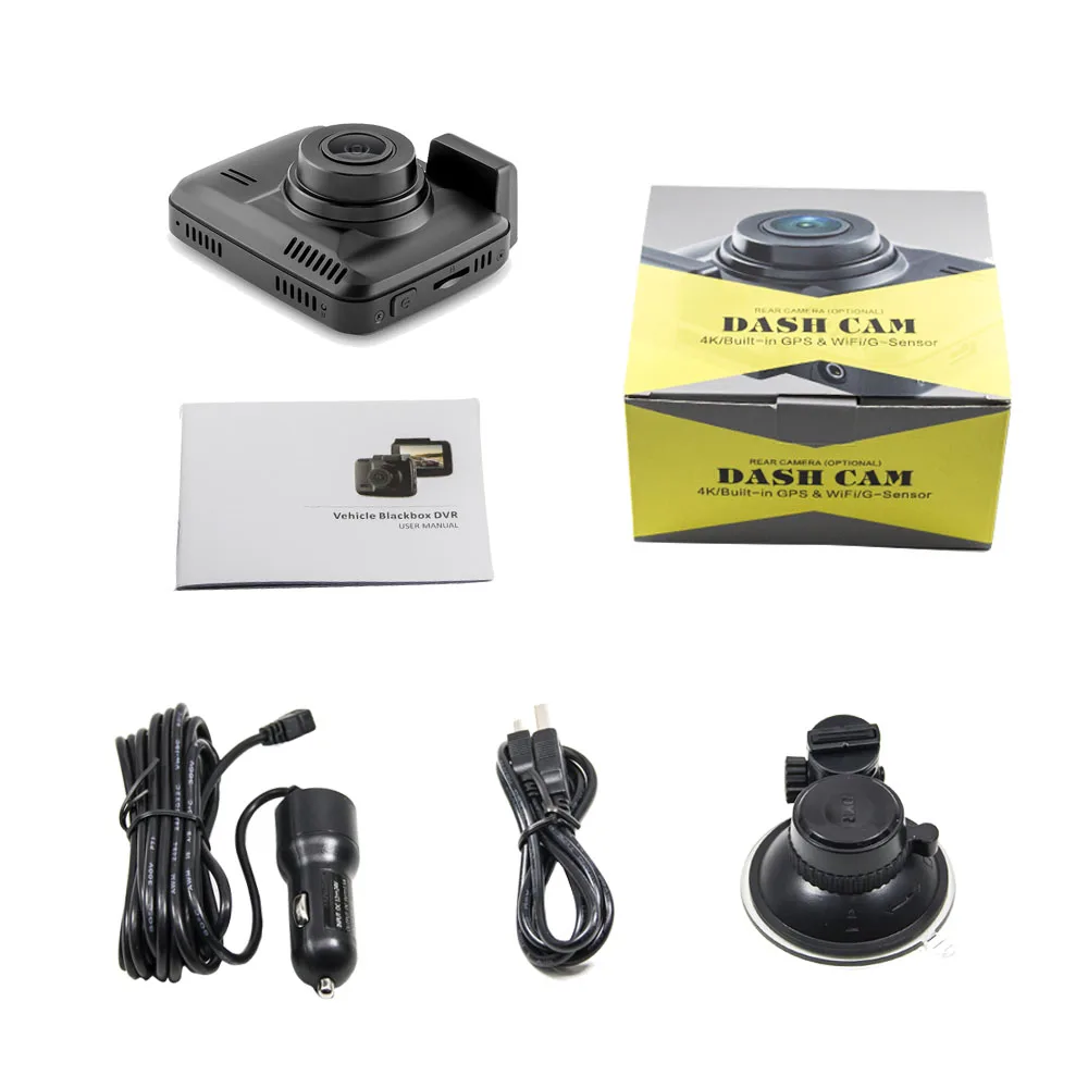 TAVIN Скрытая Автомобильные видеорегистраторы Регистраторы Dash Cam 4K 2160P Wi Fi