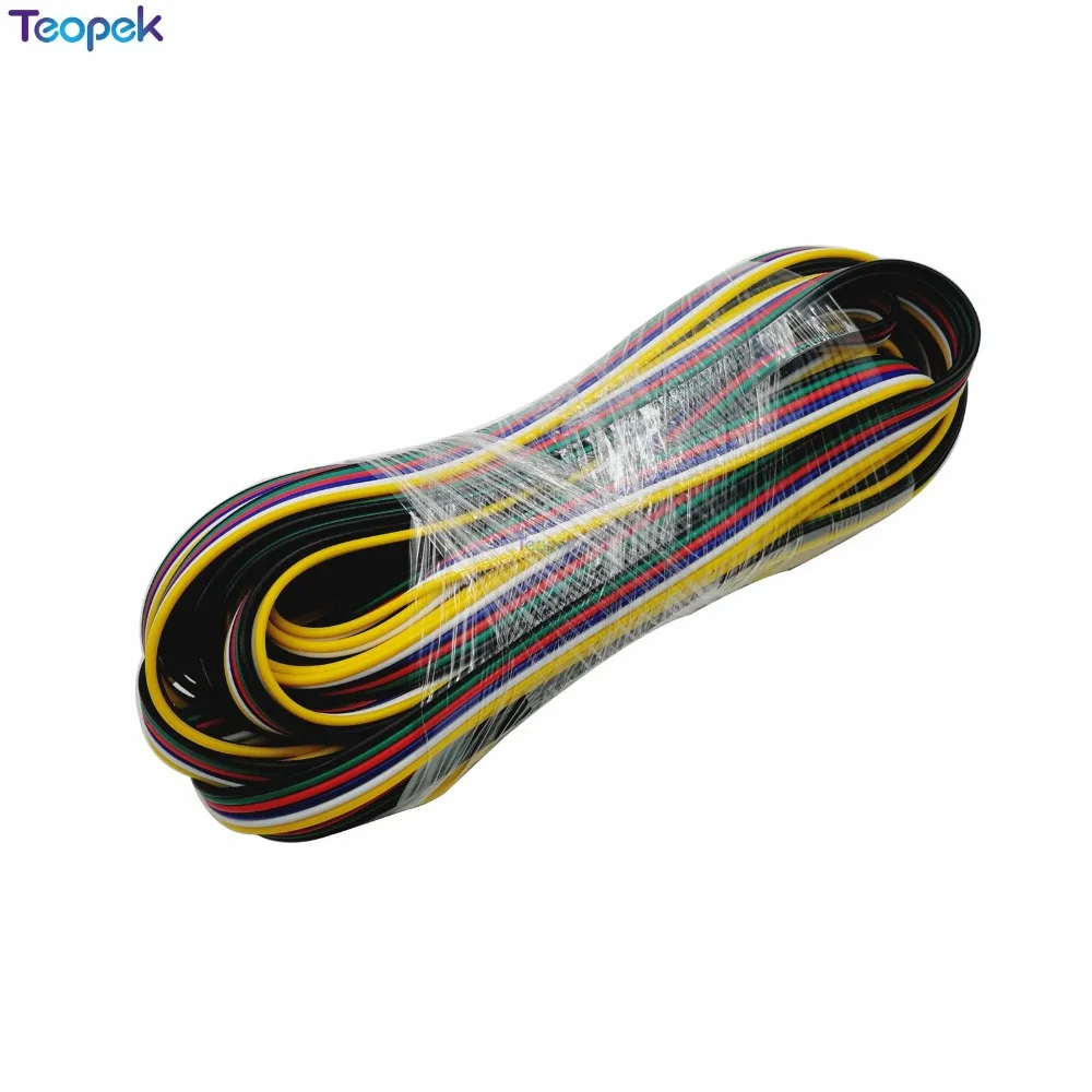 2pin 3pin 4pin 5pin 6pin Extension Wire Cable 22AWG Led Connector For WS2812 WS2811 RGB RGBW RGB CCT 5050 3528 LED Strip