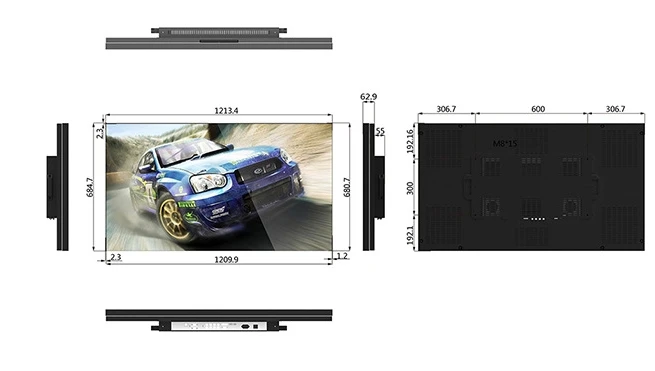 2x 2 шт. мм 3,5 мм ободок CCTV Панель ЖК дисплей suport BNC VGA, HDMI, DVI сигнала видео стены