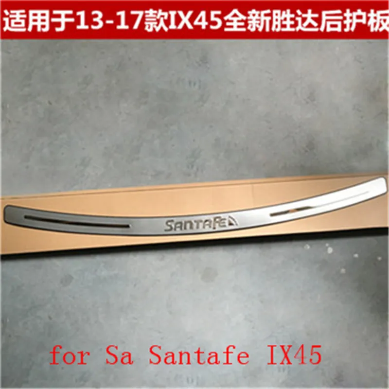 

Stainless steel Rearguards Rear bumper Trunk Trim Bum Fit For Hyundai Santa Fe Santafe IX45 2013- 2016 rear trunk lid cover trim