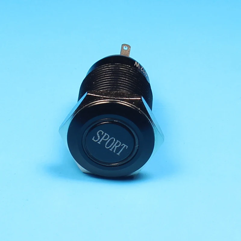 16 мм Мгновенный Металл кнопочный индивидуальный логотип коммутатор с светодиодный свет кнопка включения CE Сертификация