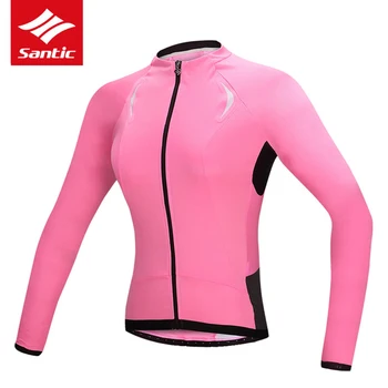 

Santic Women Long Sleeve Cycling PRO Mountain Road Bike Jersey Anti-UV Breathable Bicycle DH Jersey Maillot Ciclismo L5C01056P