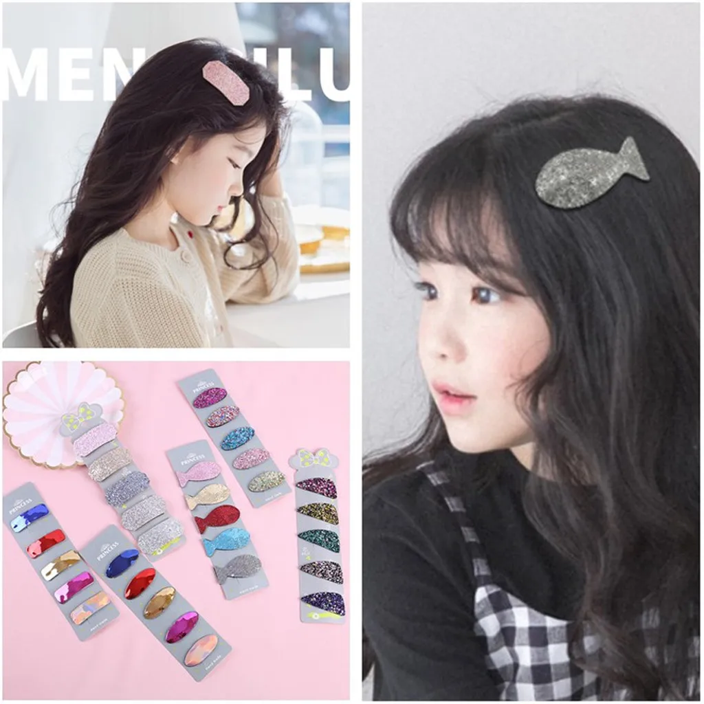 

2019 Summer Children Girls Boys Children Girls Handmade Bling Bling Hairclip Hairpin Barrettes Decoration Accessories