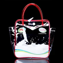 Пользовательские печати рекламных ПВХ рук Сумки рекламы Хозяйственные сумки с логотипом заказной