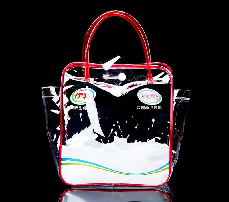 Custom Printing Promotional PVC Hand Bags Advertising Shopping Bags
