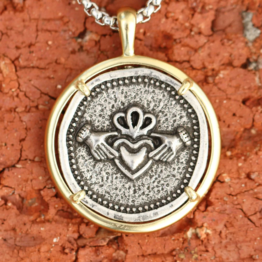 Tkuamigo Claddagh ювелирное изделие дружба любовь кулон ирландская Селтика
