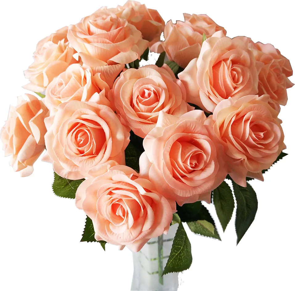 Apricot Frische Rose Kunstliche Blumen Real Touch Rose Blumen Home Dekorationen Fur Hochzeit Party Geburtstag Valentinstag Geschenk Flowers Home Decoration Flowers Real Touchrose Artificial Aliexpress