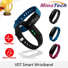 Sang Pression Smart Bracelet V07 Podomètre Intelligent Bracelet Moniteur de Fréquence Cardiaque Smartband Bluetooth Fitness Pour Android IOS Téléphone