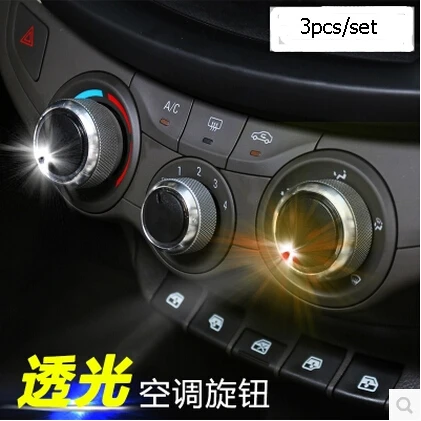 

3pcs/set Air Conditioning Installation heat control Switch knob AC Knob for Chevrolet Sail Aveo Sonic Lova Spark,Car styling