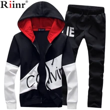 Riinr 2018 Brand Sporting Suit Men Warm Hooded Tracksuit Track Men's Sweat Suits Set Setter Print Large Size Sweatsuit Male 5XL Riinr 2018 Brand Sporting Suit Men Warm Hooded Tracksuit Track Men's Sweat Suits Set Setter Print Large Size Sweatsuit Male 5XL