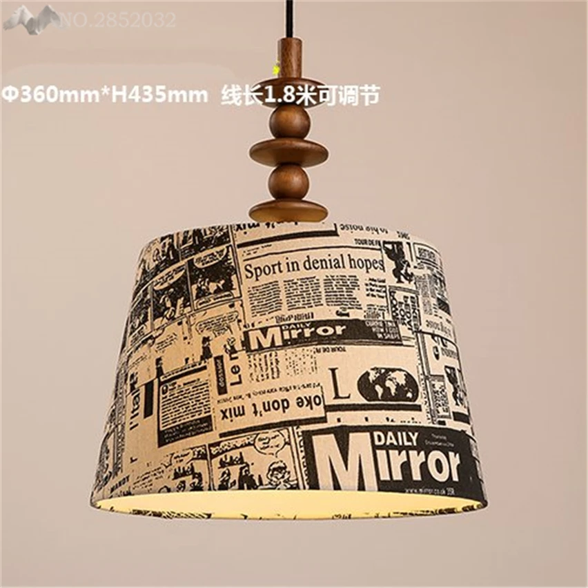 Pendant Lights Gentle Jw_nordic Pastoral British Wood Pendant Lights Round Fabric Lampshade Lamps For Living Room Bedroom Cafe Home Lighting Fixtures Making Things Convenient For Customers