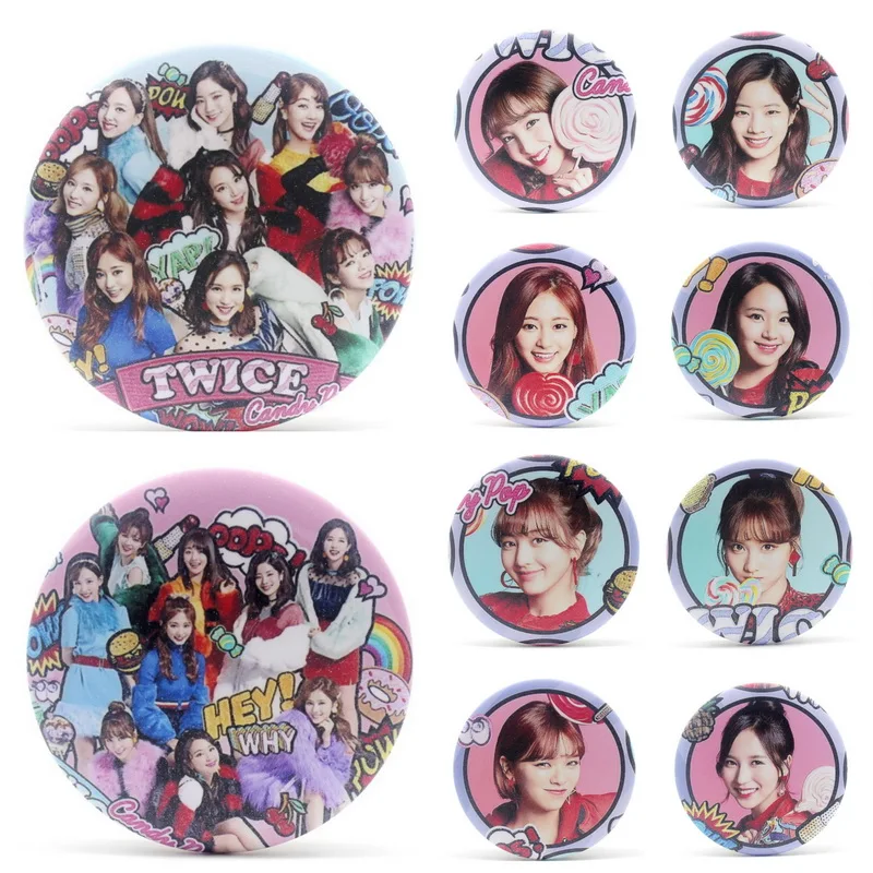 

Korean KPOP TWICE Album Brooch Pin Badge Accessories For Clothes Hat Backpack Decoration