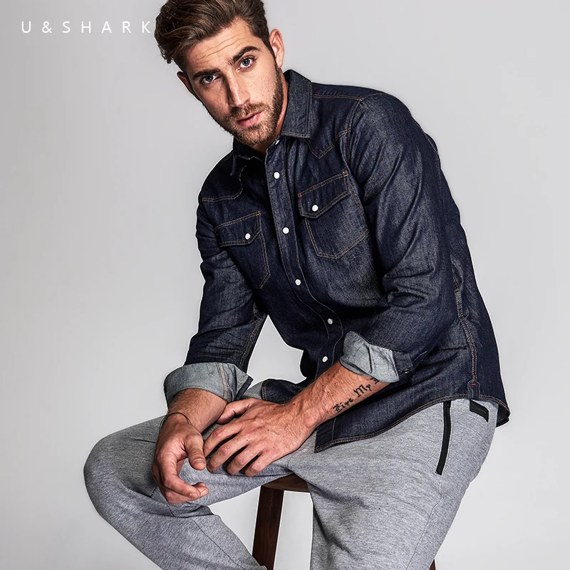 Cotton Casual Shirts Fashion Denim 