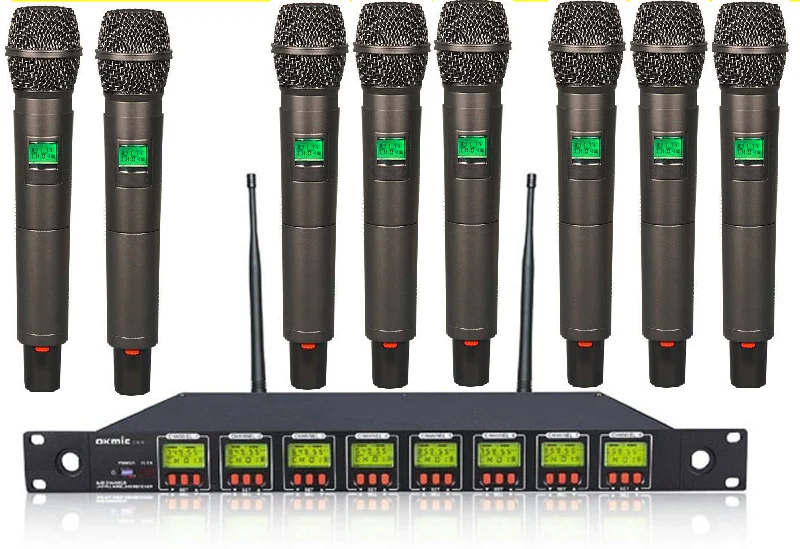 OKMIC Headheld professional UHF/PLL 8 channels ok 8 wireless microphone