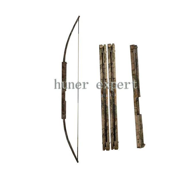 Cheap Archery hunting 40lbs metal 59 inch folded recurve takedown bow camo chinese longbow LH or RH