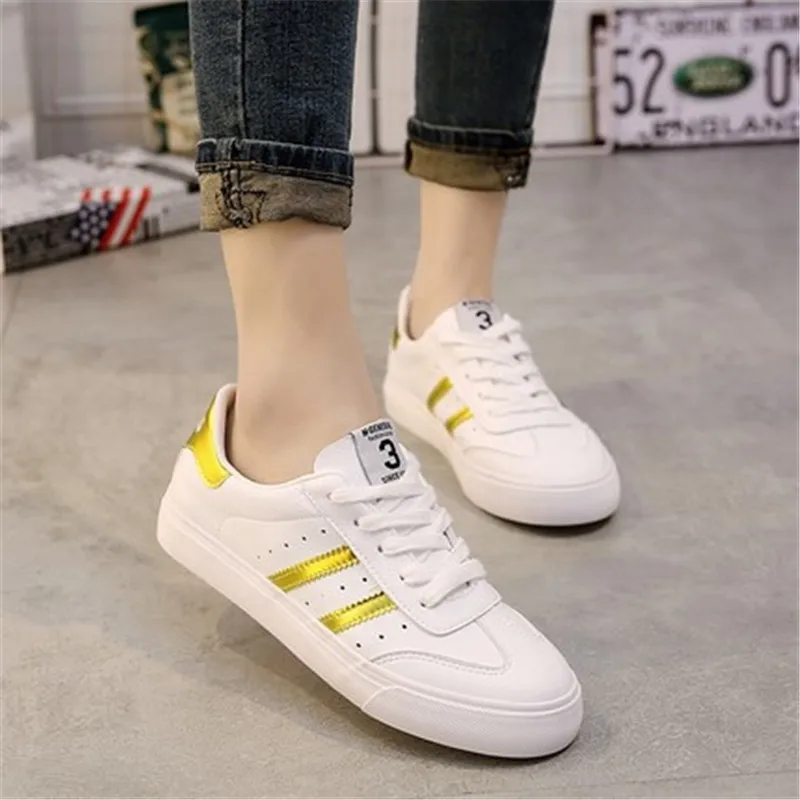 1 Femmes Blanc Américain Étudiantes Printemps De Femelle Chaussures Casual Et Vulcanisé Nouvelle 3 Plat 2 Sauvage Européen qEnUH6xn