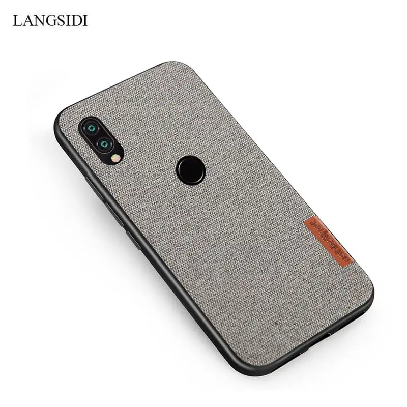 

LANGSIDI Canvas Cases for Xiaomi Redmi Note 7 Note5 Note7 Pro Cloth Fabric Phone case For Xiaomi Mi 9 8 Explore A2 back Cover