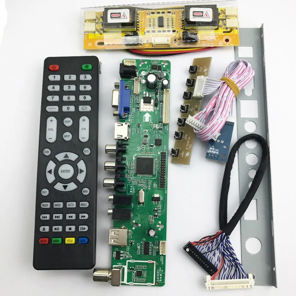 TSUMV56RUUL Z1 Universal LCD TV Controller Driver Board PC/VGA/HDMI/USB ...