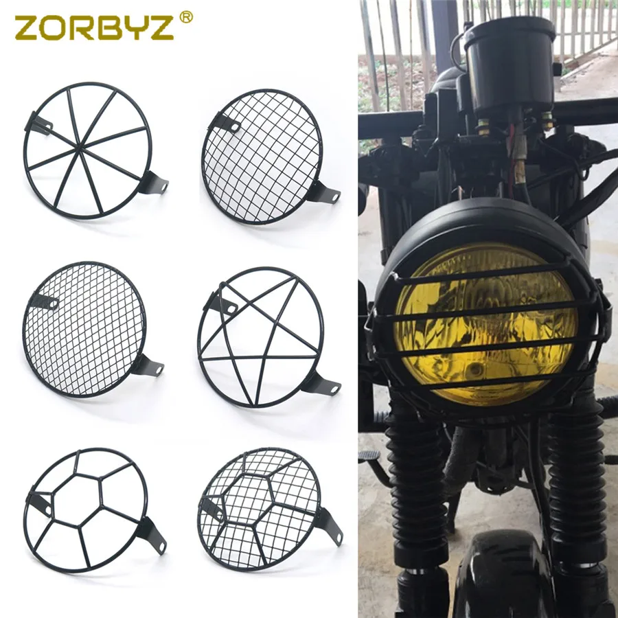 ZORBYZ 6 3 мотоциклетная боковая фара круглая крышка для гриля маска крейсера