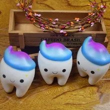 11 5CM Jumbo Squishy Tooth Anti strss Toy Squishies Easter Gift Squishy Slow Rising Phone Straps