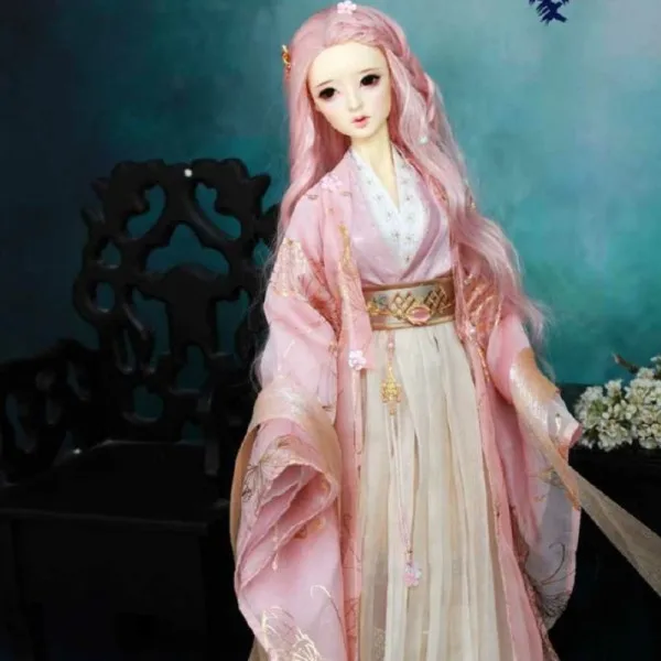 3 BJD кукла платье Китай древний костюм розовый цвет-sd16