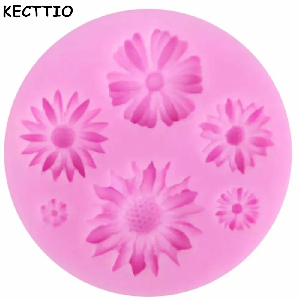 DIY Daisy Flower Silicone Mold Fondant Mold Cake Decorating Tools