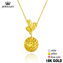 Новинка, 18 К, чистое желтое золото, Очаровательное ожерелье Au750, Модные Классические Подвески, счастливые бусы для женщин, девушек,, простые