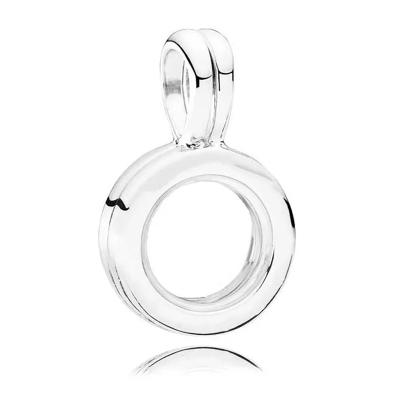 

925 Sterling Silver Bead Signature Floating Locket Charm Fit Original Pandora Necklace Fine Europe DIY Jewelry for Women Gift