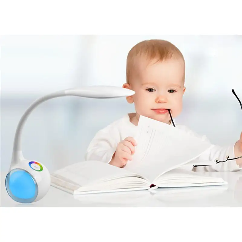 

Colors Changes Touch Sensor LED Table Lamp Energy-saving Desk Book Light Flexible Neck Lamp with USB Cable US Plug