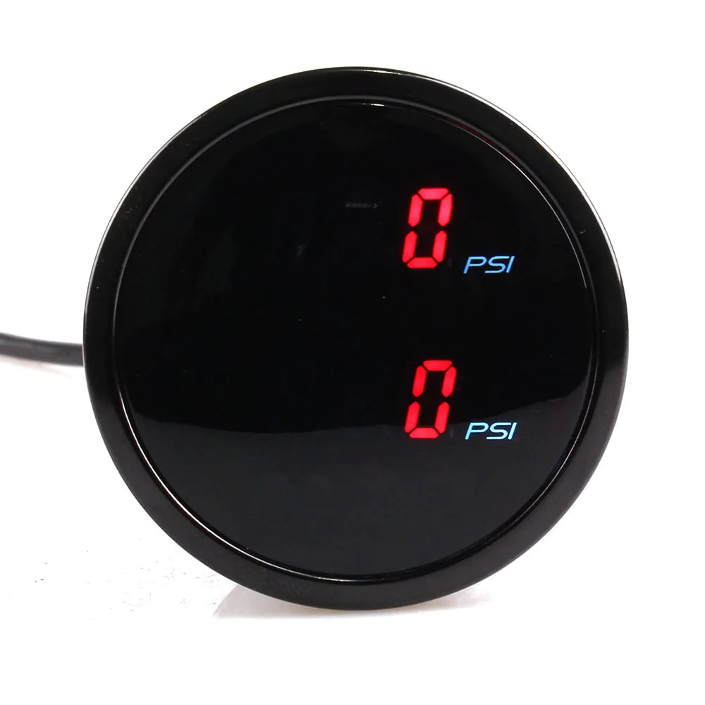 2Inch 52mm RED LED 290SI Dual Air Pressure Gauge Air Suspension Air