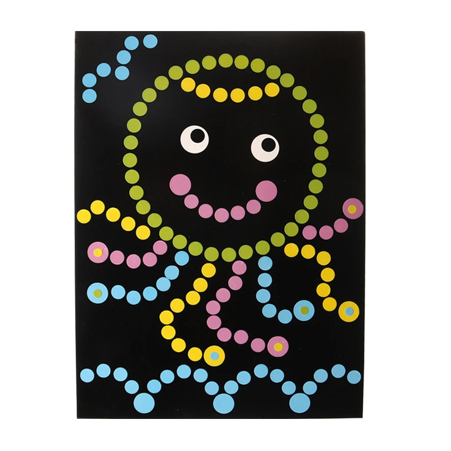 Креативный мультфильм пчела Осьминог животные в горошек креативные наклейки сделай сам Обучающие игрушки ручной работы для студентов Детские Картины