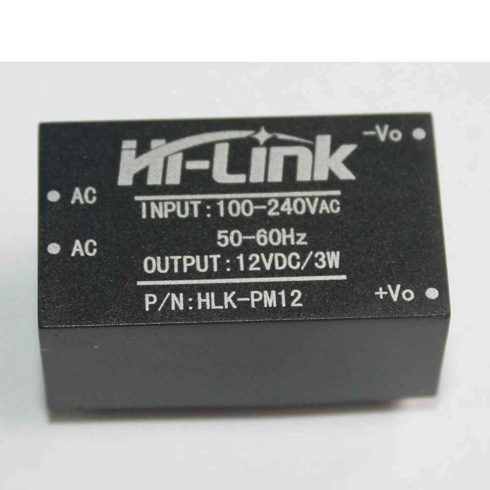 HLK-PM12 AC-DC 220В до 12В понижающий модуль питания-преобразователь умный бытовой