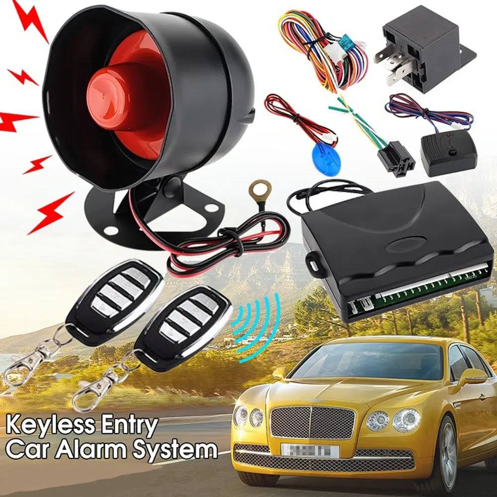 Universal One Way Car Alarm Vehicle System Protection Alarm Central