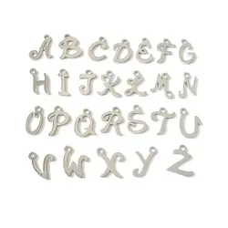 Нержавеющая сталь письмо A-Z полностью полированная резки кулон 26 Английский Письмо полный Jewelry Подвеска DIY