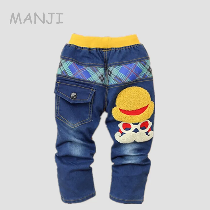 

2017 Spring new fashion baby girls jeans with cartoon print good quality baby pants B101
