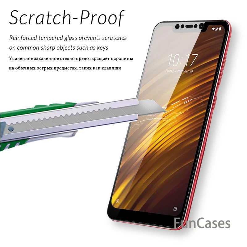 Для Xiaomi Pocophone F1 закаленное стекло полное покрытие 9H 2.5D Премиум протектор экрана