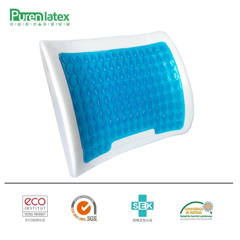 

PurenLatex Silicone Gel Memory Foam Cool Chair Cushion Concave Waist Spine Support Seat Pad Summer Chair Slow Rebound Saddle Mat