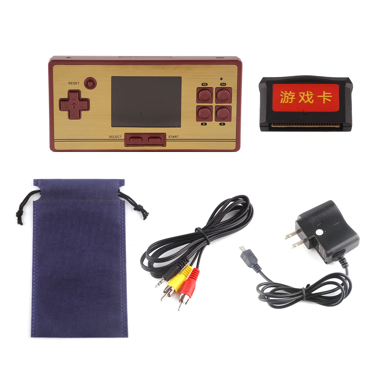 Game Player Console Portable Child Game Player 2.6 inch Color Screen Handheld RS-20 Video Game Console with AV cable+game card