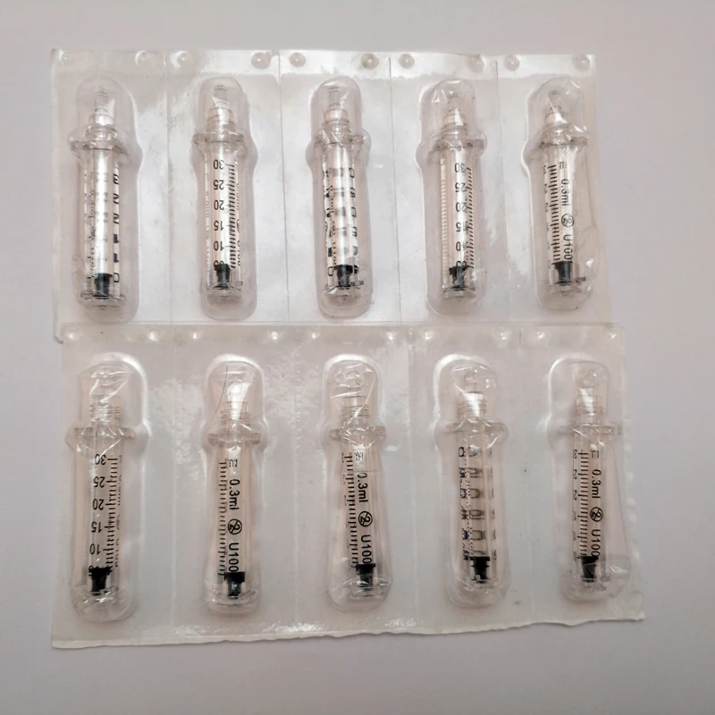 

20PCS 0.3ML seal Disposible Syringe Tube For Hyaluron Pen Needless Atomization Nebulizer Wrinkle Resistance Pen