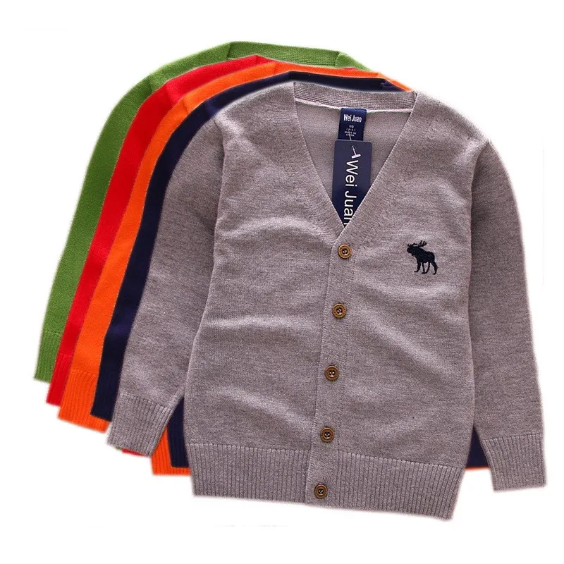 Baby Boys Sweater Cardigan 2019 New Spring Cotton Clothing V Neck