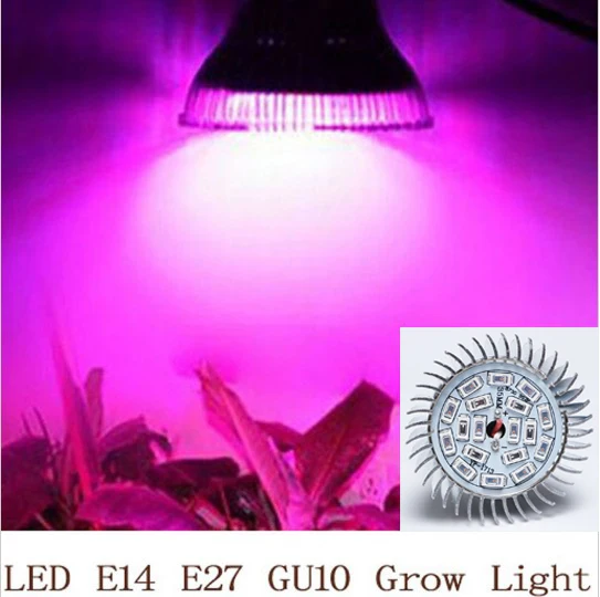 

Full Spectrum 18W LED Grow Light GU10/E14/E27 Spotlight Lamp bulb Flower Plant Greenhouse Hydroponics System 110V/220V Grow Box