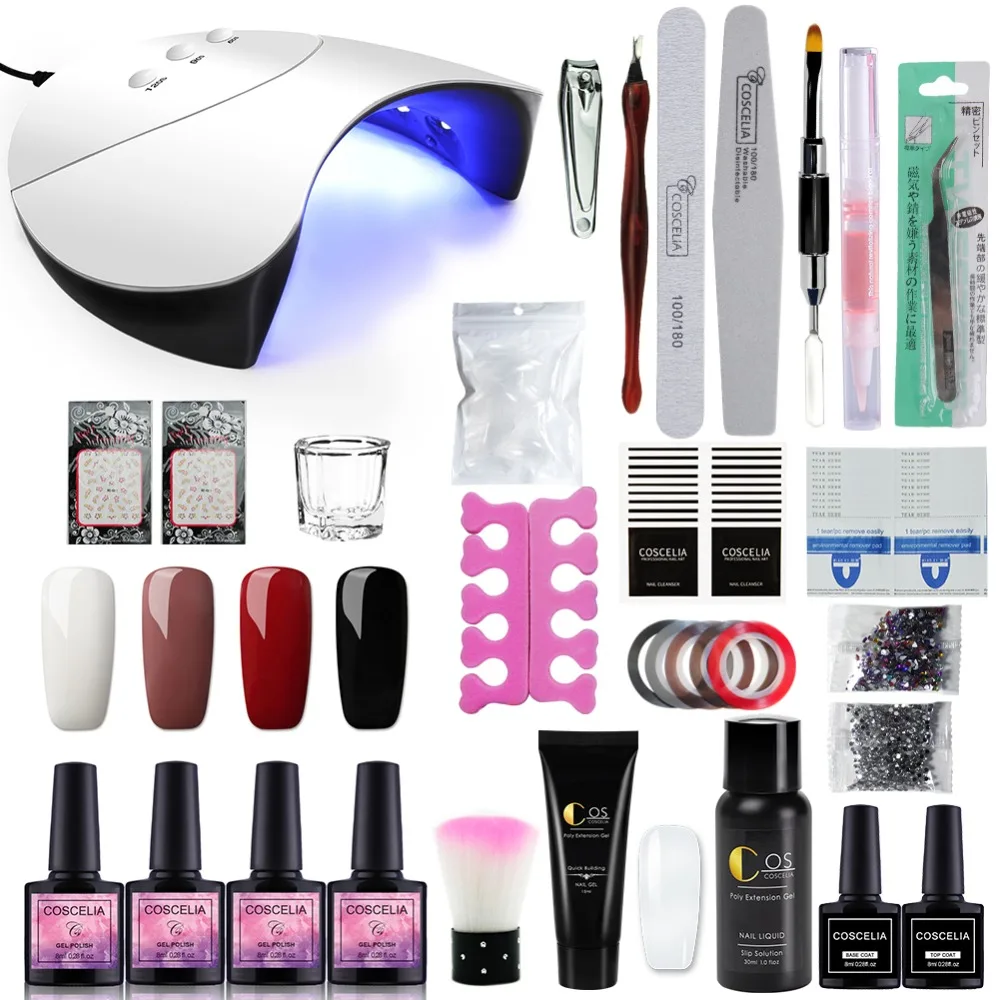 

Manicure Set Poly Gel Set LED UV Gel Varnish Nail Polish Art Kit Quick Building For Nails Extensions Hard Jelly Gel Poly Gel Kit